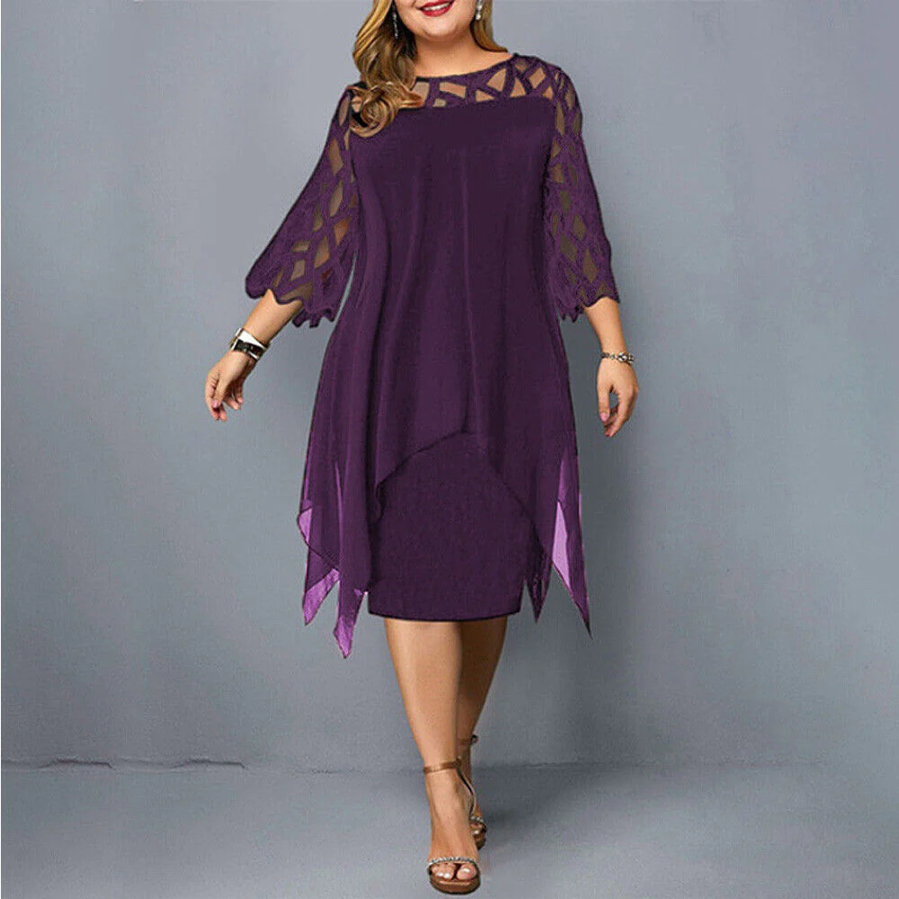 Robe midi élégante grande taille - Image 2