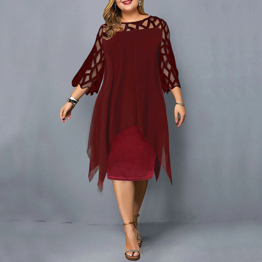 Robe midi élégante grande taille - Image 3