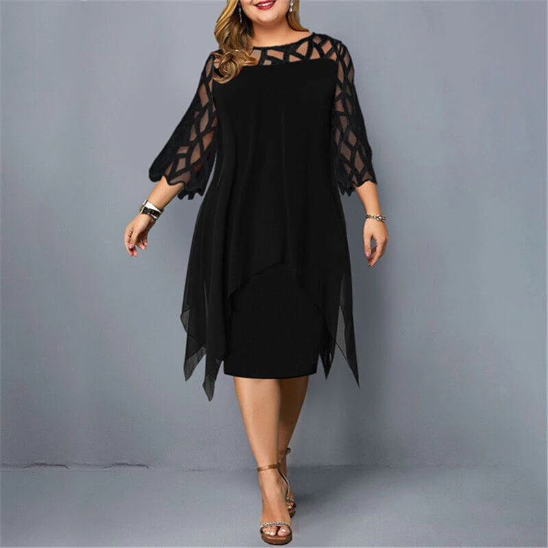 Robe midi élégante grande taille - Image 4