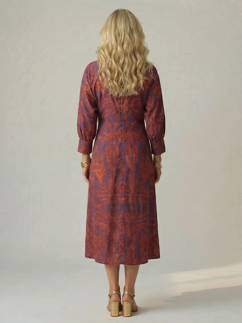 Robe midi femme cache-coeur naturelle - Douce et flatteuse - Image 16