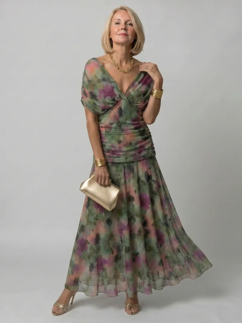 Robe midi femme epaules denudees - Fluide et romantique - Image 10