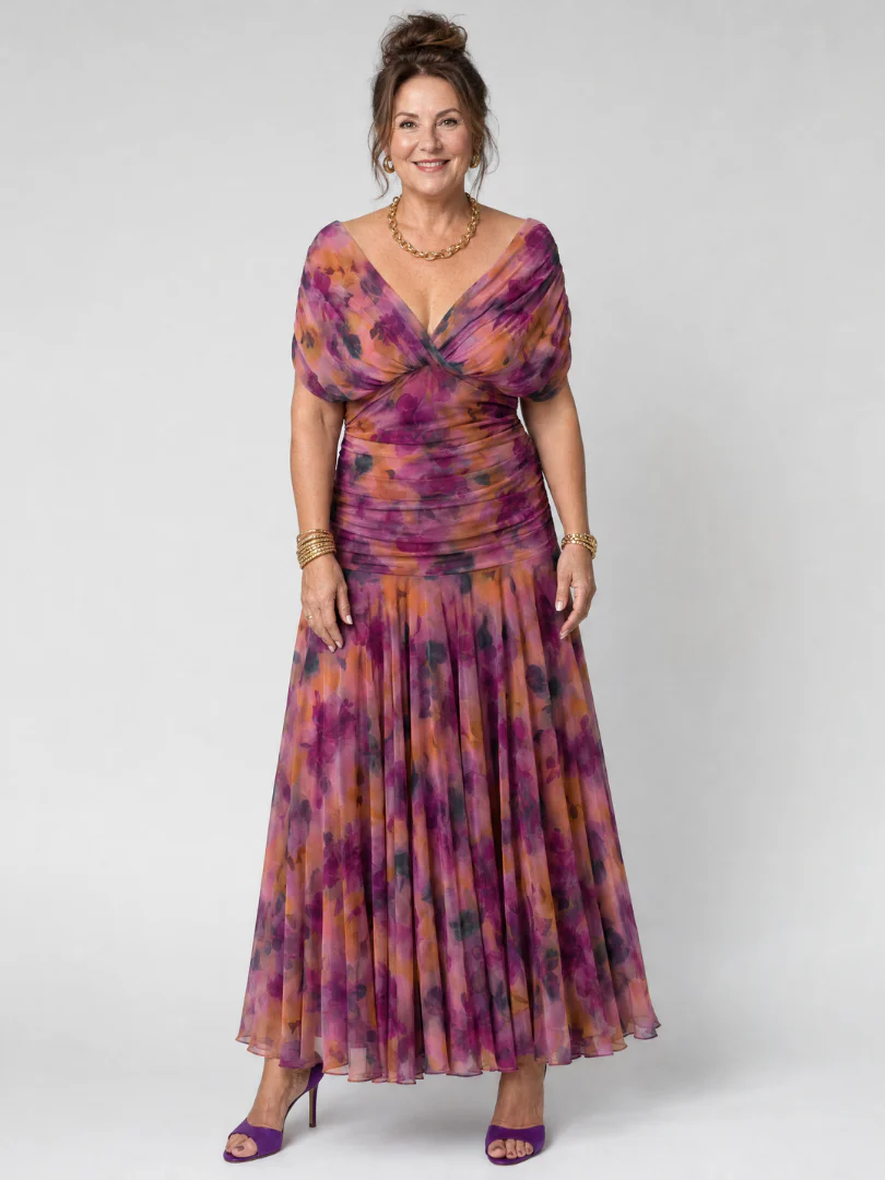 Robe midi femme epaules denudees - Fluide et romantique - Image 18