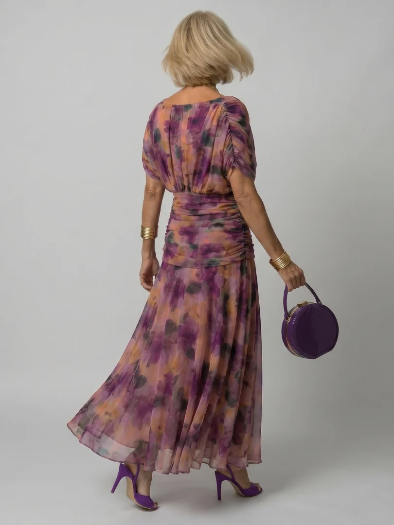 Robe midi femme epaules denudees - Fluide et romantique - Image 4