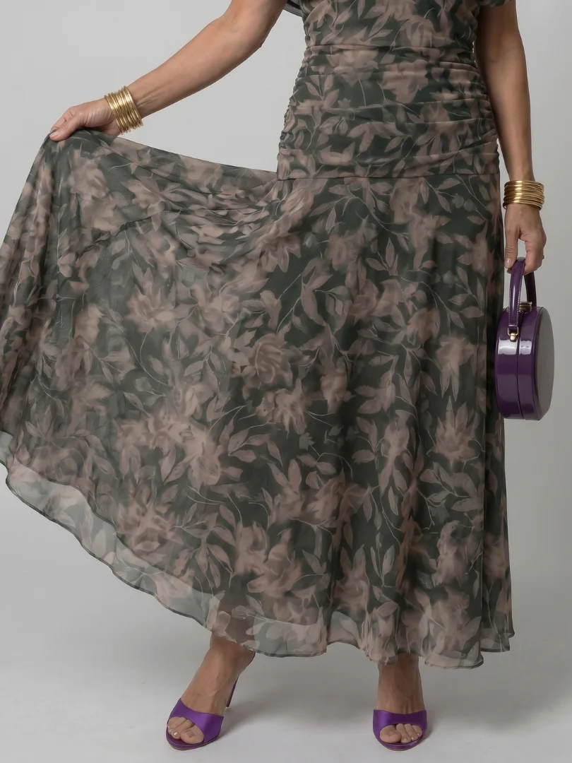 Robe midi femme epaules denudees - Fluide et romantique - Image 7