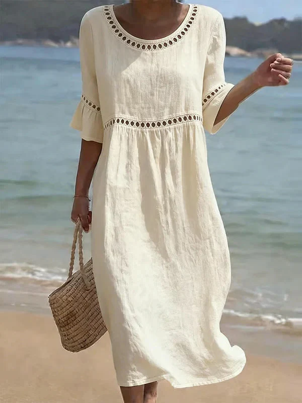 Robe midi femme ventre floute - Elegante et flatteuse - Image 7