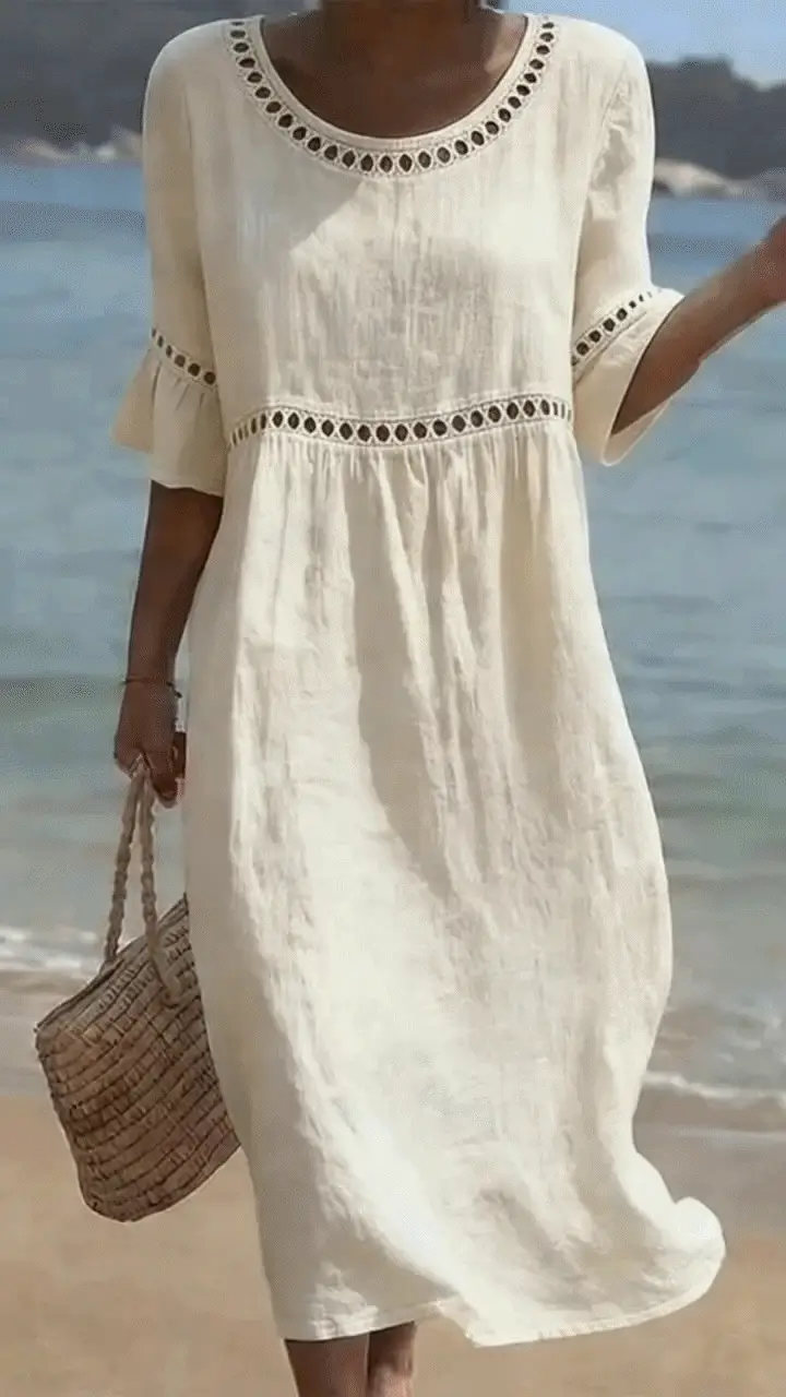 Robe midi femme ventre floute - Elegante et flatteuse - Image 9