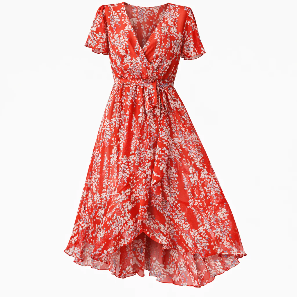 Robe midi fleurie femme – Coupe élégante et allure romantique - Image 5