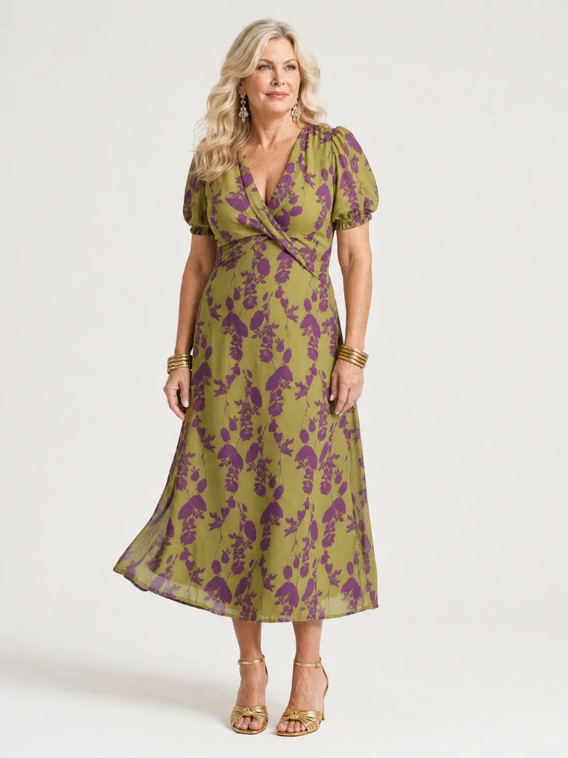 Robe midi fleurie femme coupe fluide - Decontractee et elegante - Image 6