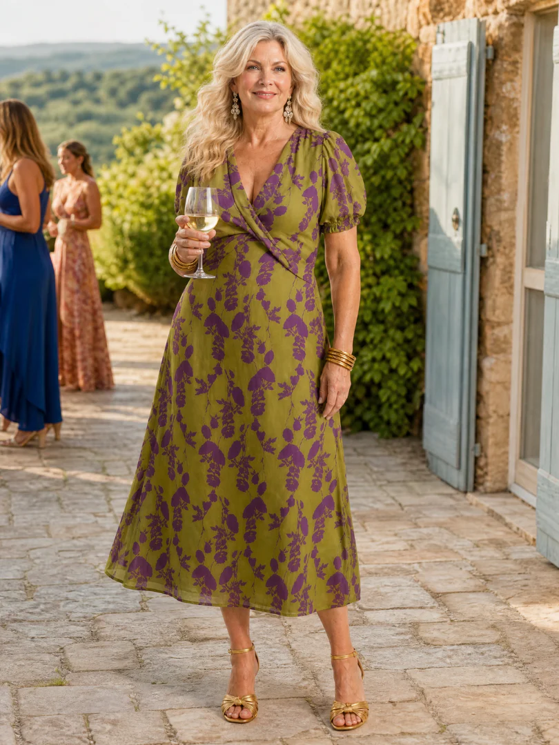 Robe midi fleurie femme coupe fluide - Decontractee et elegante - Image 7