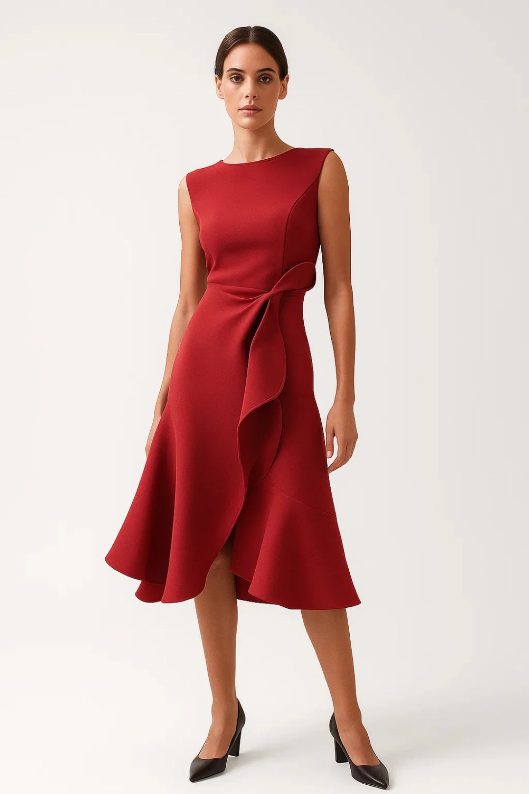 Robe Midi Portefeuille Femme – Élégante Fluide Pour Été Et Soirée - Image 2