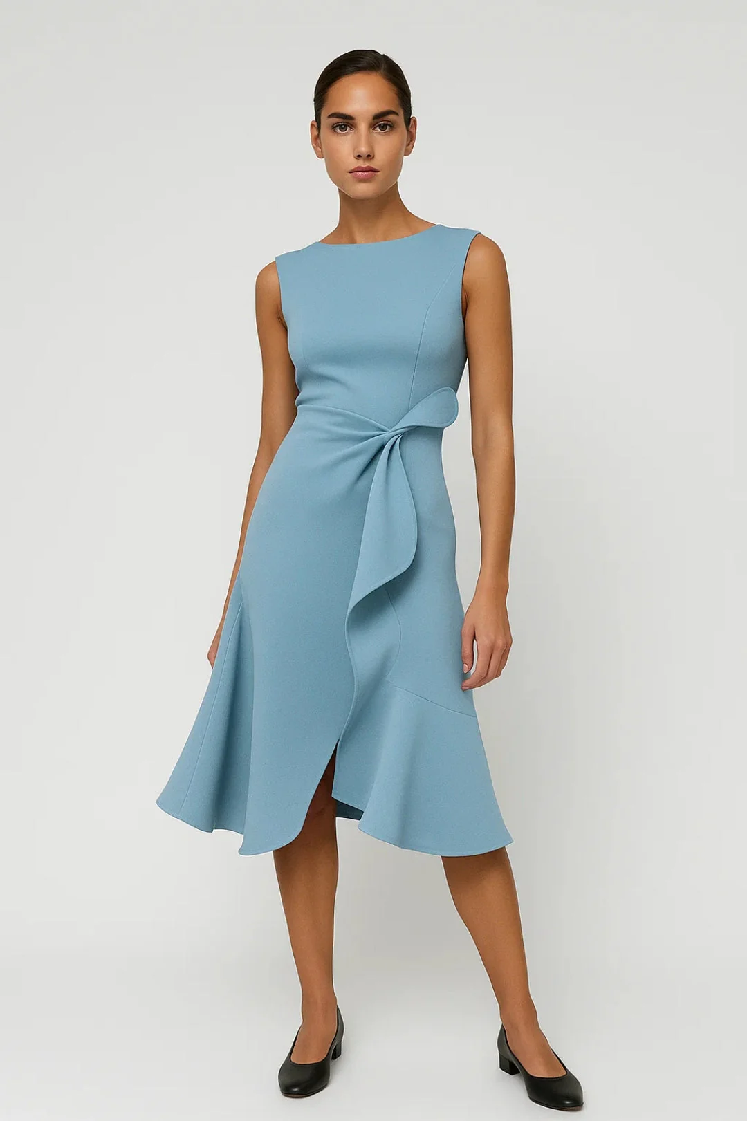 Robe Midi Portefeuille Femme – Élégante Fluide Pour Été Et Soirée - Image 5