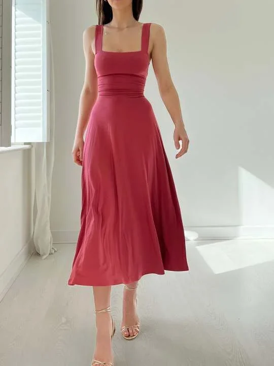 Robe midi réversible femme en bambou biologique – Robe confortable avec poches - Image 6