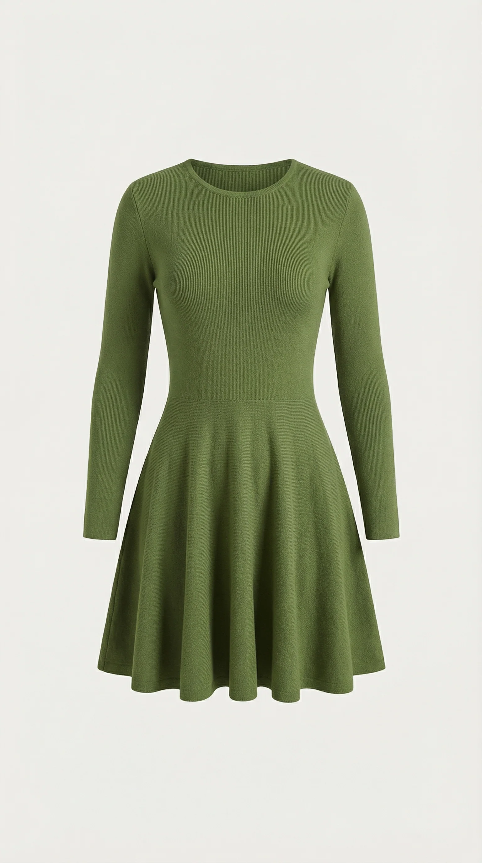 Robe Mini Élégante Plissée Femme – Manches Longues Col Rond - Image 15