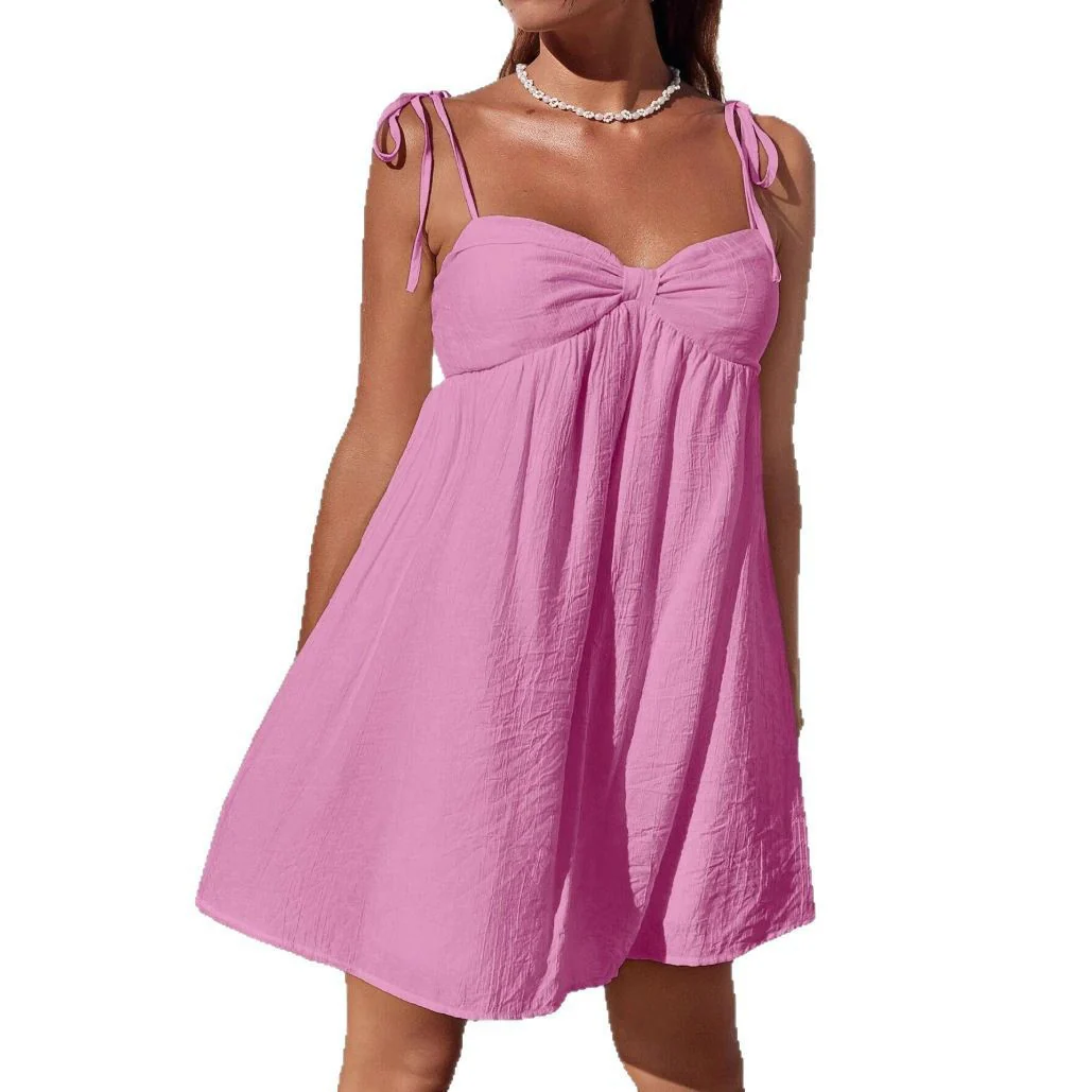 Robe Mini Élégante Unie pour Femme – Coupe Ample Confortable et Stylée - Image 5