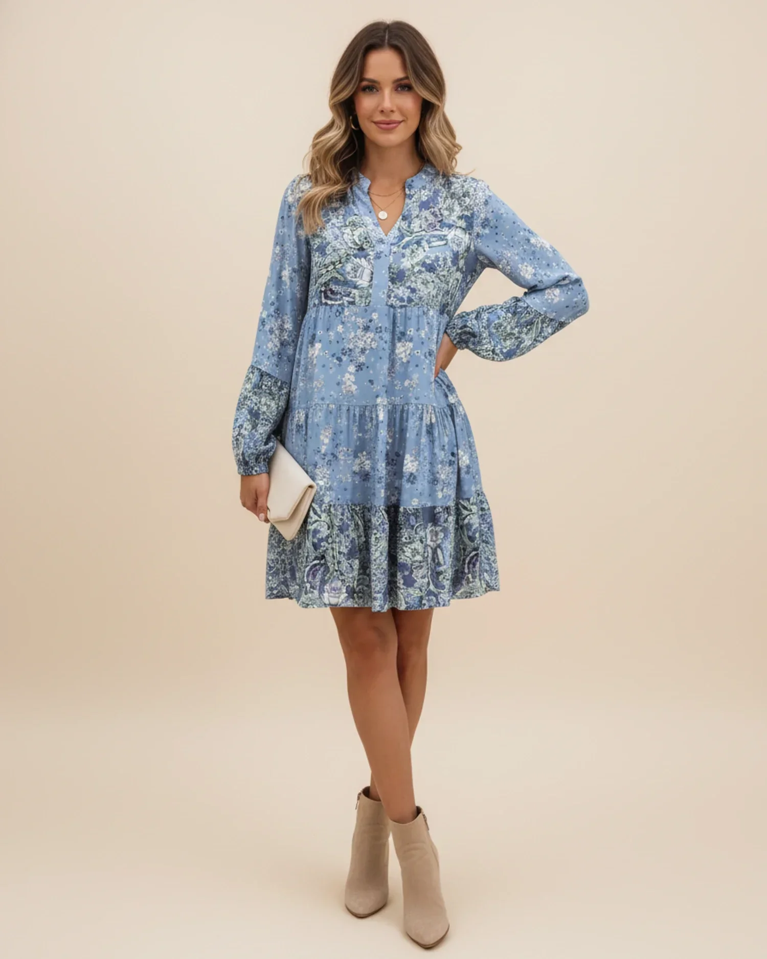 Robe Mini Fleurie Femme – Élégance Boho-Chic à Volants - Image 12