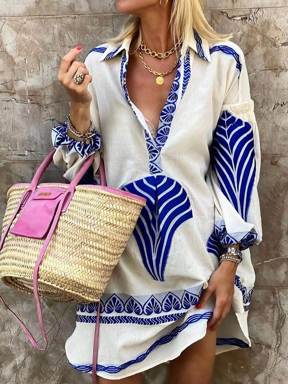 Robe mini imprimée femme – Décontractée et estivale - Image 2