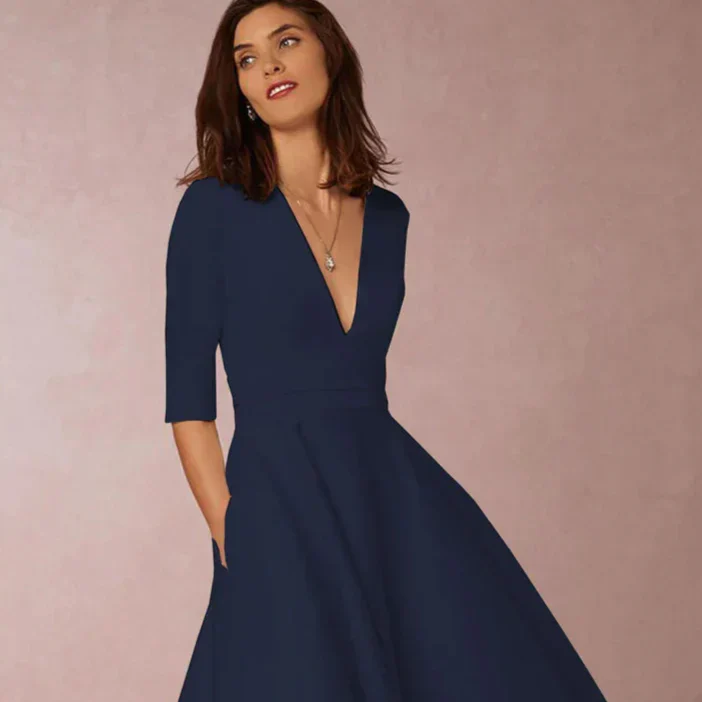 Robe Vintage Femme Ligne A Années 60 à Jupe Évasée – Élégante et Féminine - Image 5