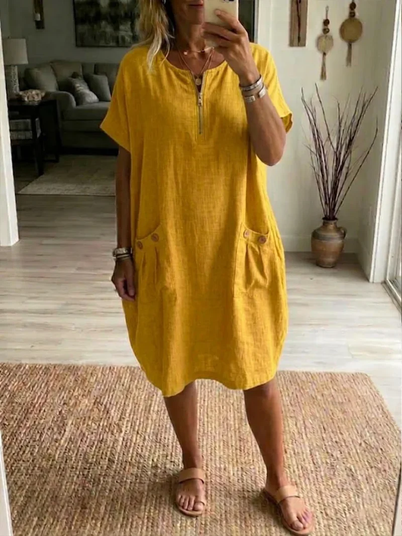 Robe zippée pour Femme – Coupe Décontractée et Moderne - Image 2