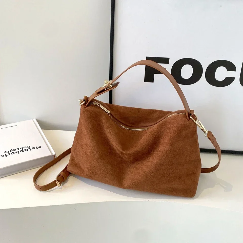Sac à bandoulière en daim pour femme - Image 4