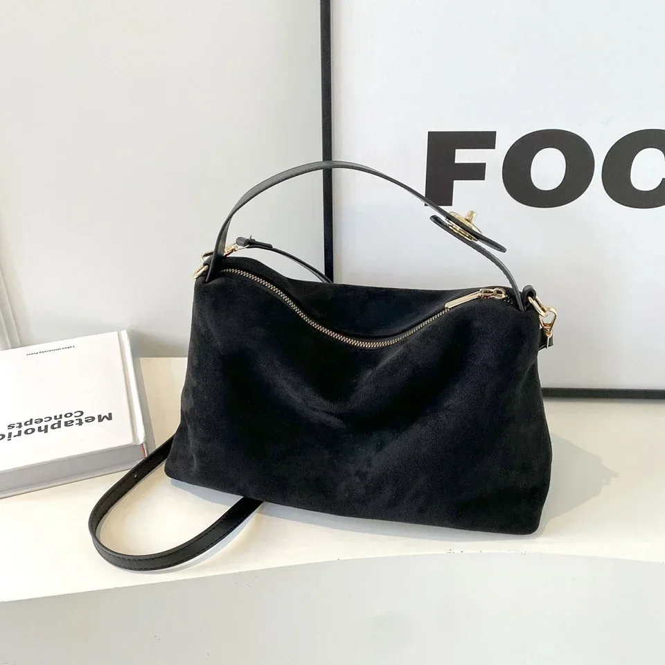 Sac à bandoulière en daim pour femme - Image 5
