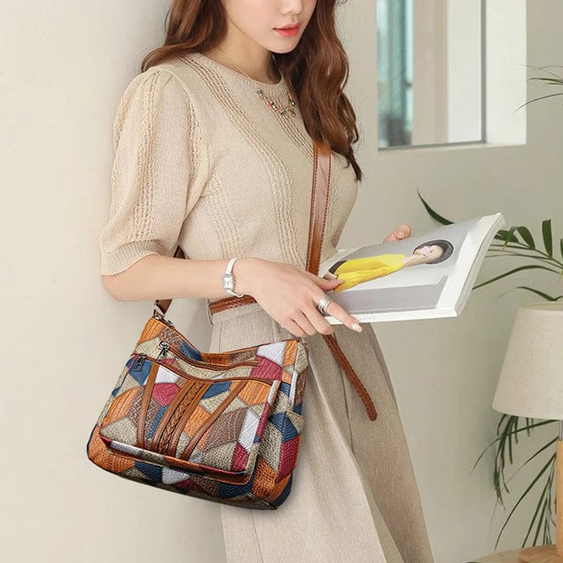 Sac à Épaule Femme En Cuir Marron - Image 6