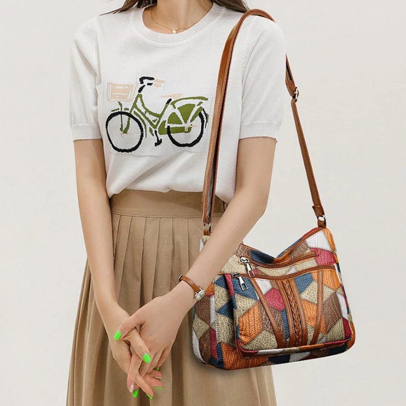 Sac à Épaule Femme En Cuir Marron - Image 7