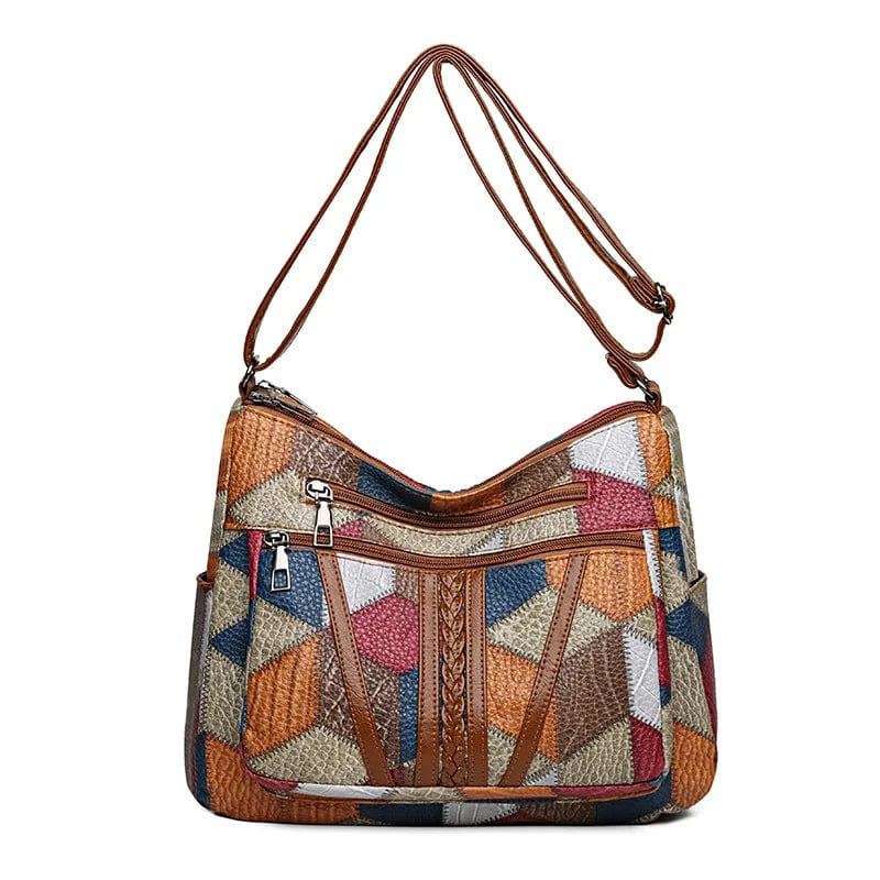 Sac à Épaule Femme En Cuir Marron - Image 8