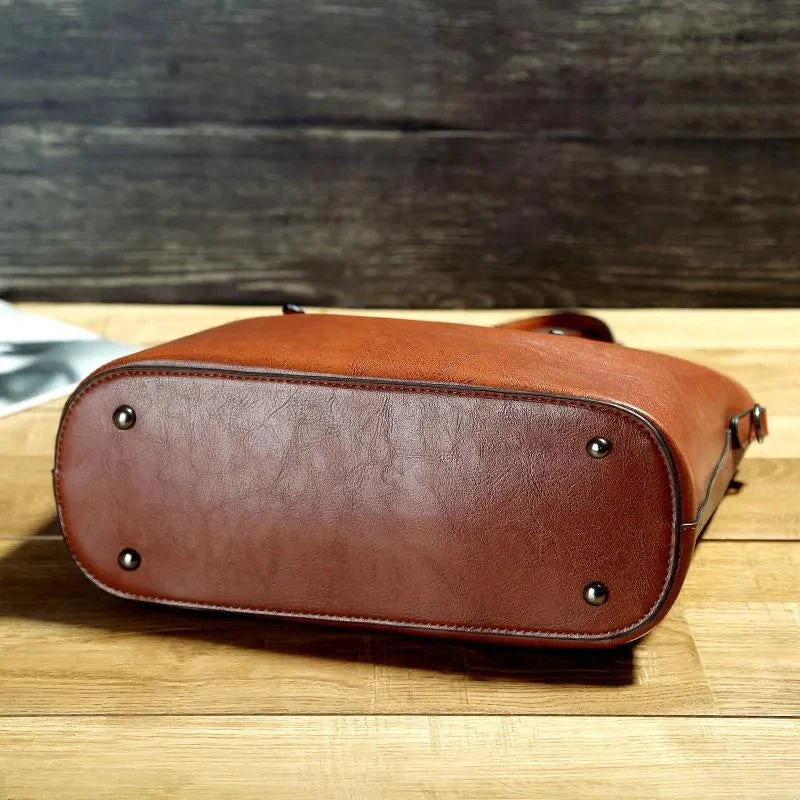 Sac à main femme tendance – Grand format en simili cuir avec anses solides - Image 2