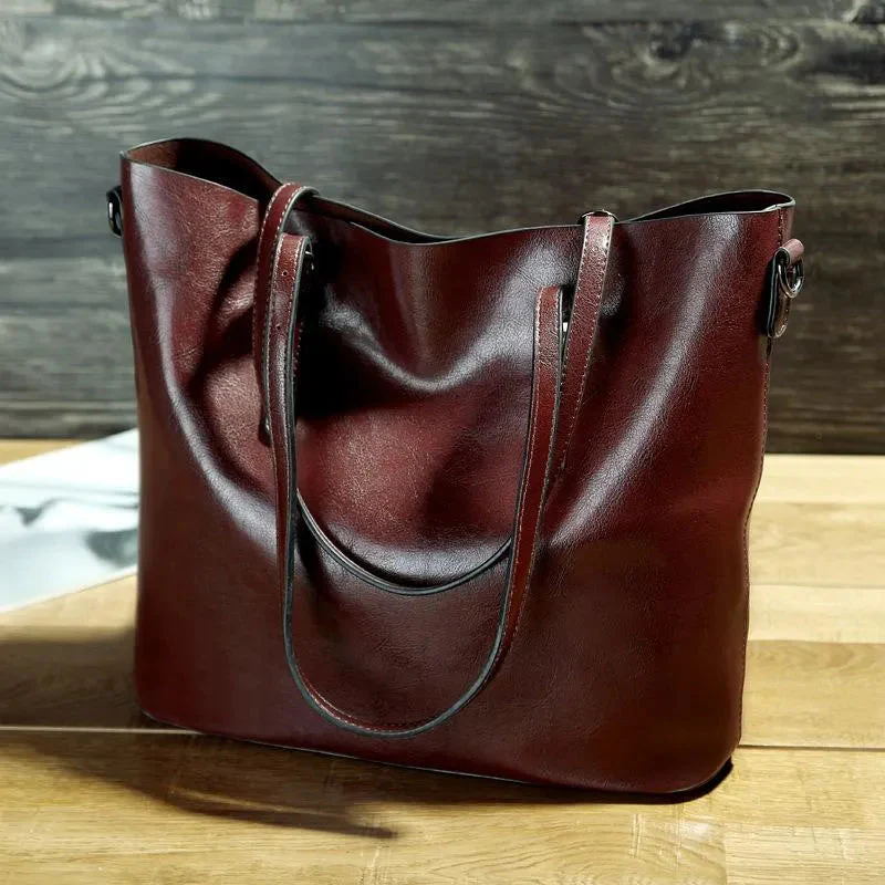 Sac à main femme tendance – Grand format en simili cuir avec anses solides - Image 4