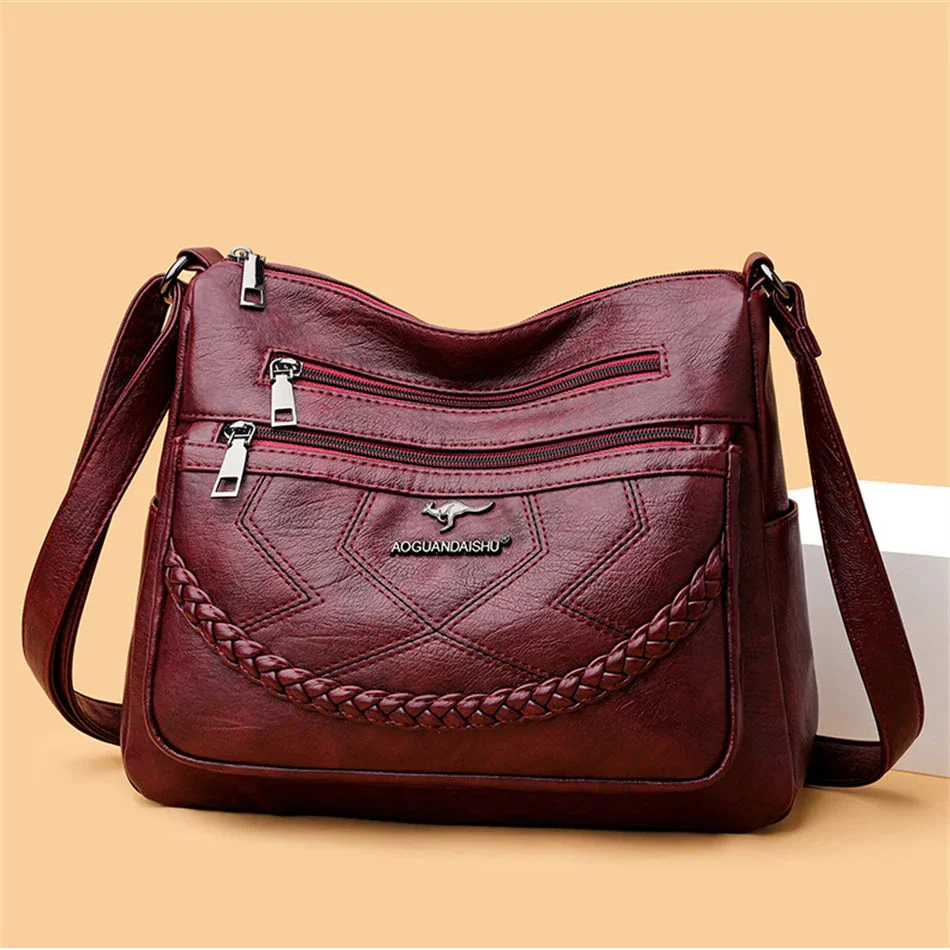 Sac Bandoulière en Cuir Souple de Luxe - Image 3