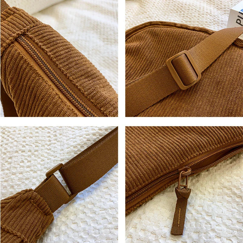 Sac Bandoulière en Velours Côtelé Premium Femme – Petit Sac à Épaule - Image 10