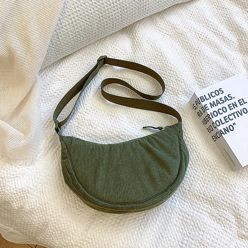 Sac Bandoulière en Velours Côtelé Premium Femme – Petit Sac à Épaule - Image 6