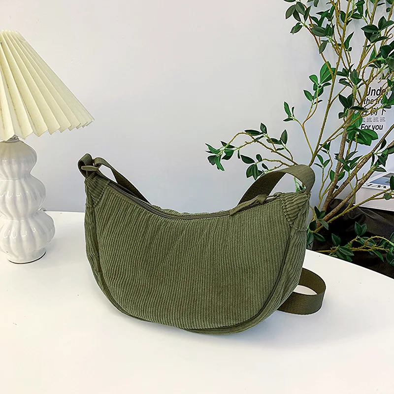 Sac Bandoulière en Velours Côtelé Premium Femme – Petit Sac à Épaule - Image 7