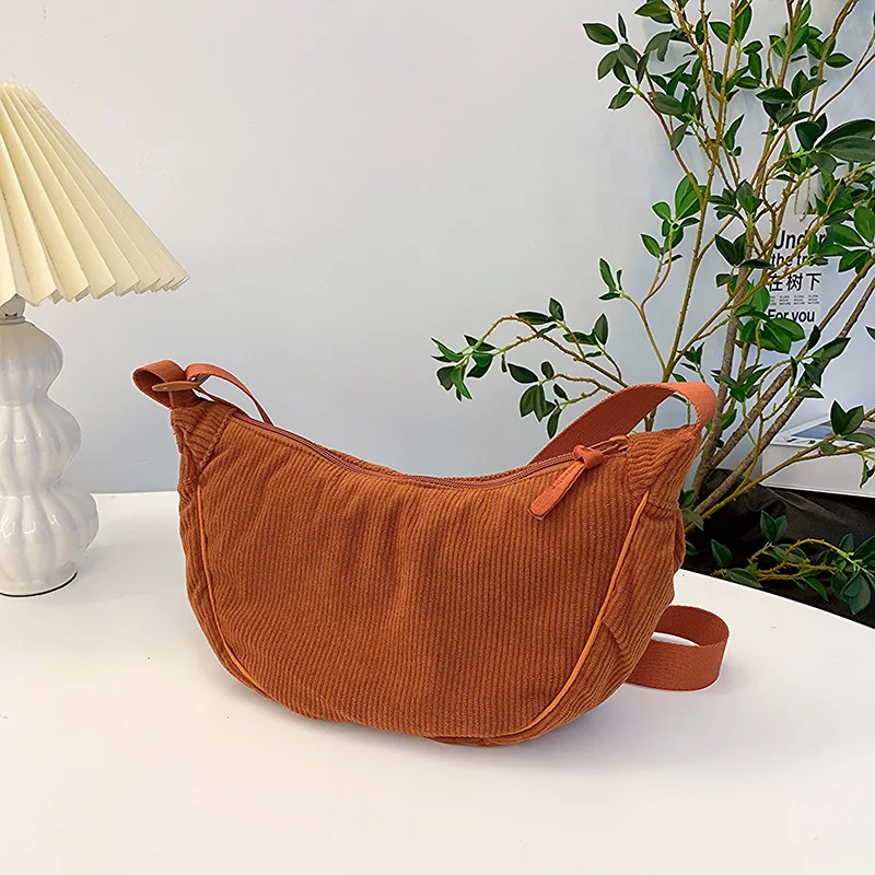 Sac Bandoulière en Velours Côtelé Premium Femme – Petit Sac à Épaule - Image 8