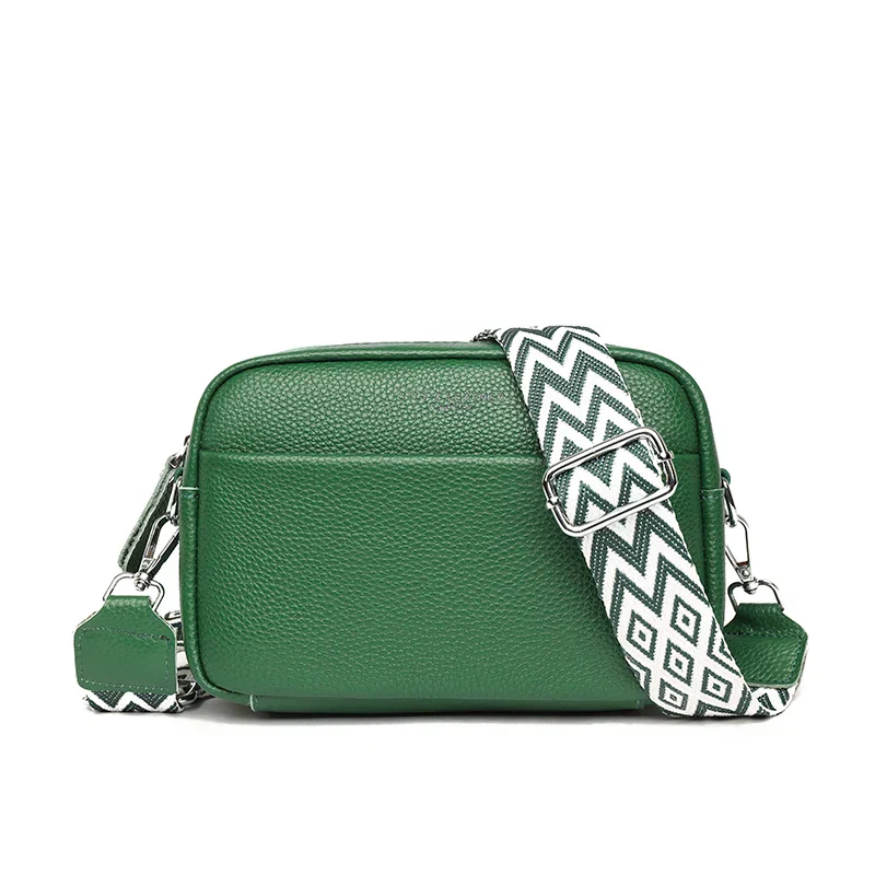 Sac bandouliere femme en cuir avec sangle large - Pratique et tendance - Image 4