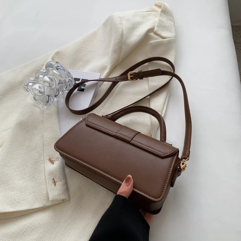 Sac bandoulière vintage en cuir pour femme - Image 2