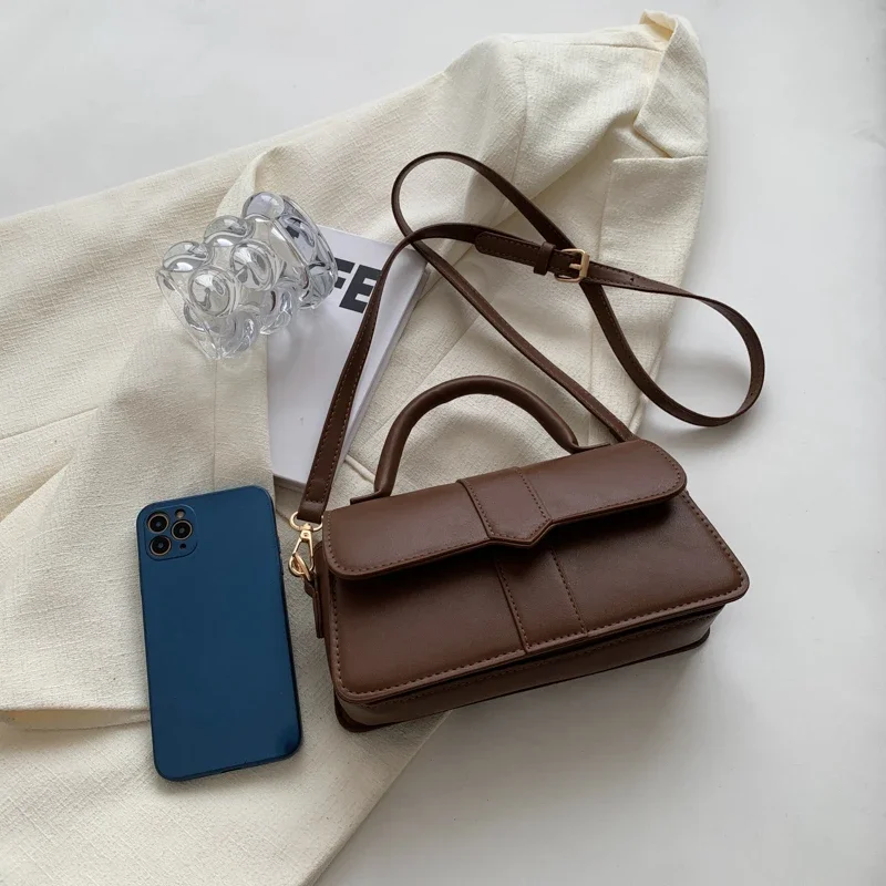 Sac bandoulière vintage en cuir pour femme - Image 3