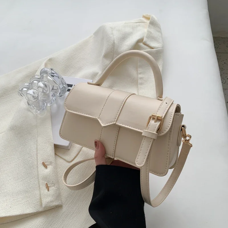 Sac bandoulière vintage en cuir pour femme - Image 4