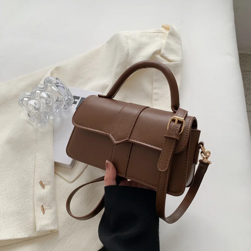 Sac bandoulière vintage en cuir pour femme - Image 7
