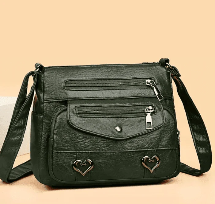 Sac Bandoulière Vintage Femme en Cuir Souple 'Love' - Image 14