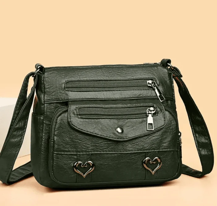 Sac Bandoulière Vintage Femme en Cuir Souple 'Love' - Image 3