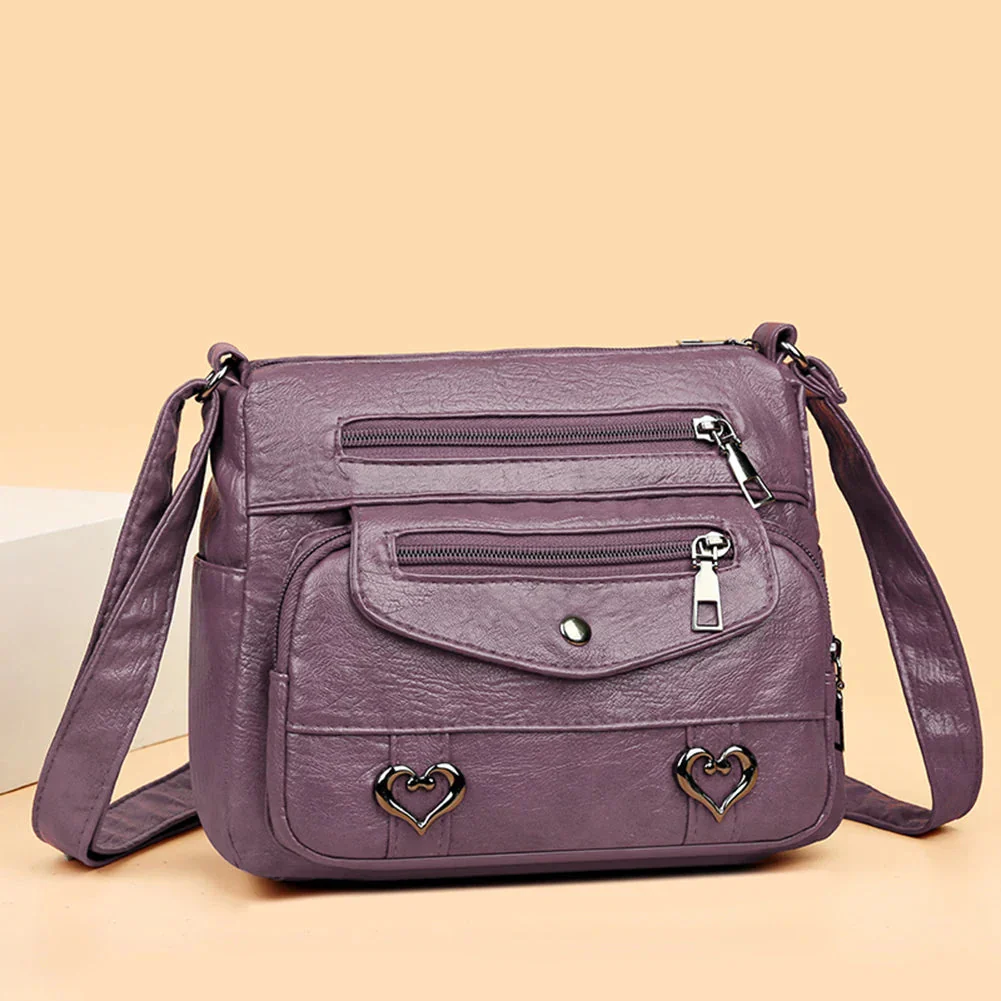 Sac Bandoulière Vintage Femme en Cuir Souple 'Love' - Image 4