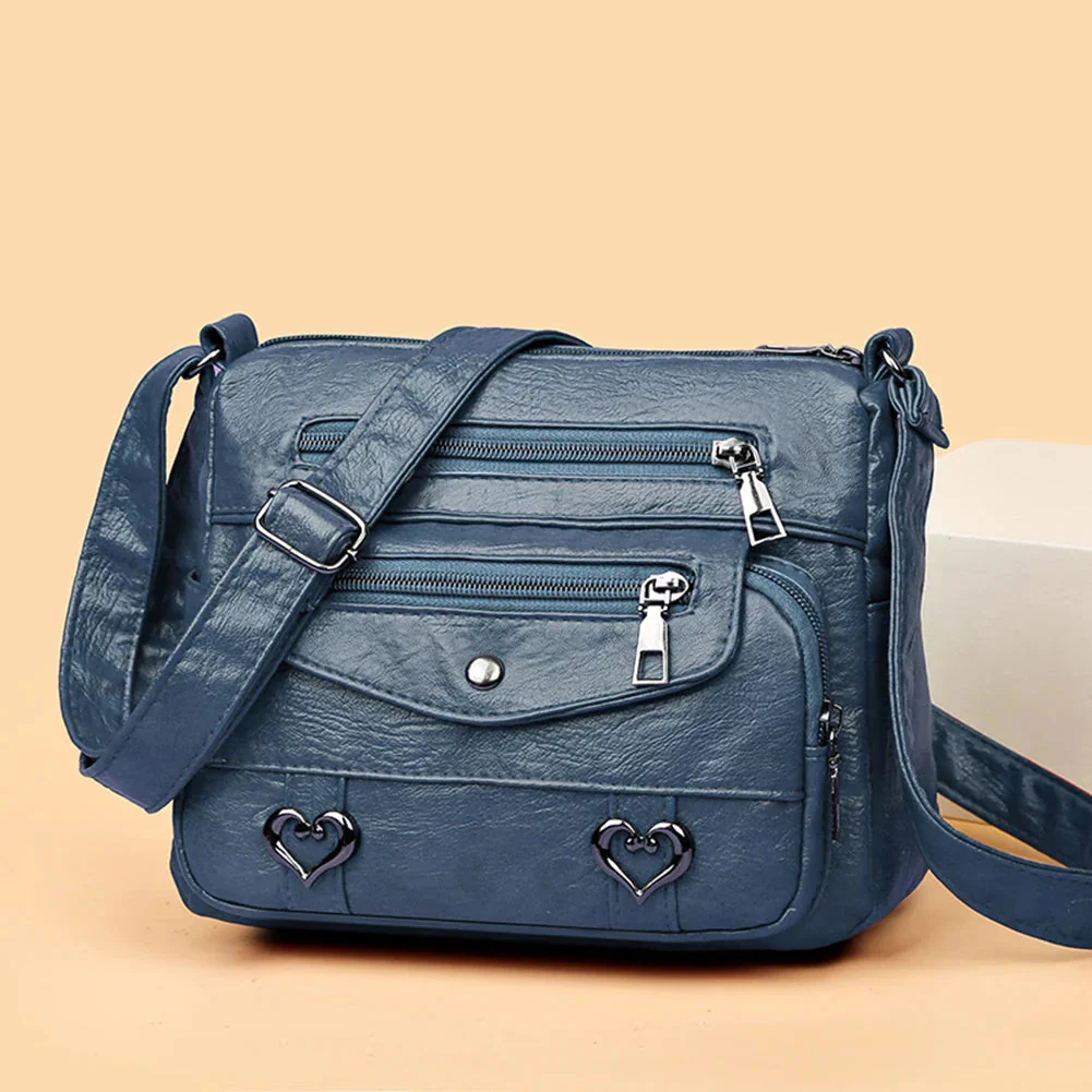 Sac Bandoulière Vintage Femme en Cuir Souple 'Love' - Image 7
