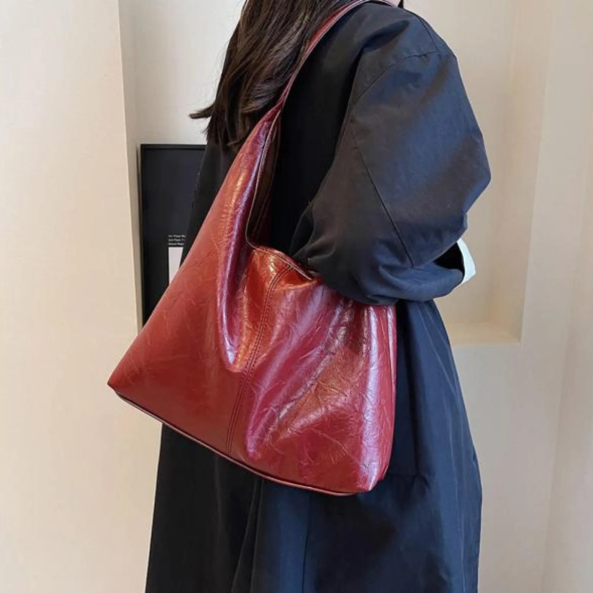 Sac Hobo Femme en Cuir Synthétique – Sac à Épaule Élégant - Image 8