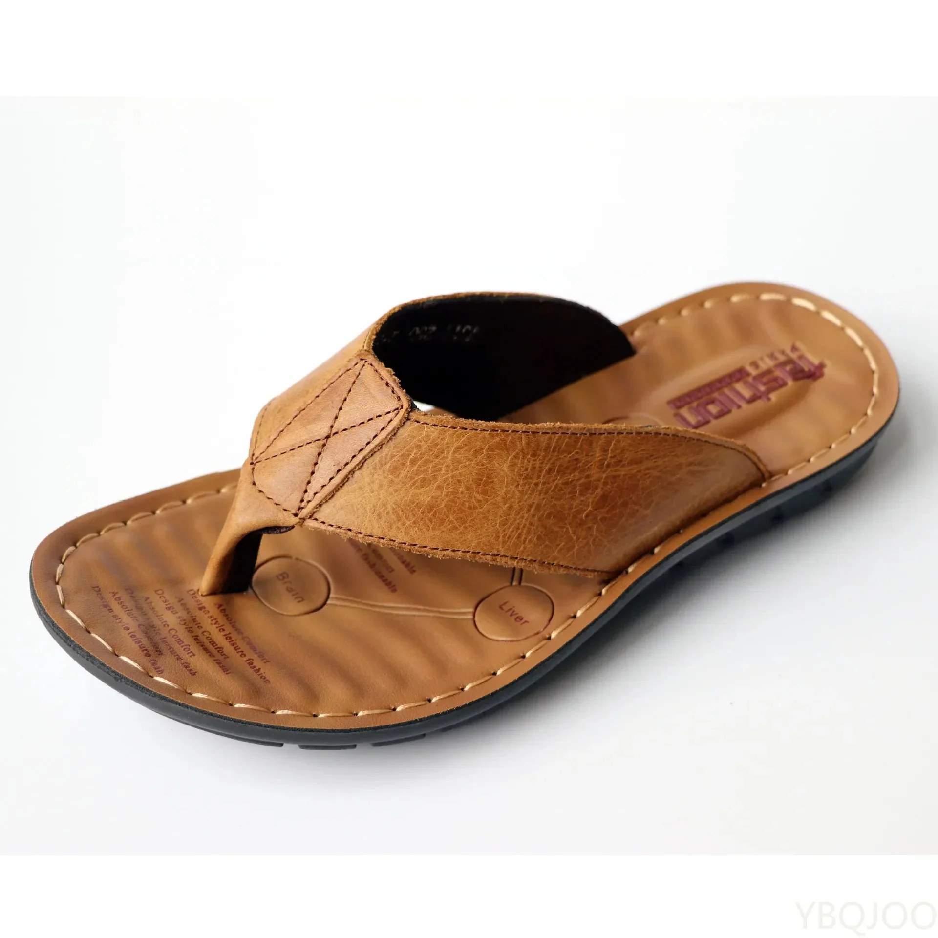 Sandales d’Été Homme en Cuir Durable – Tongs Décontractées Confortables - Image 3