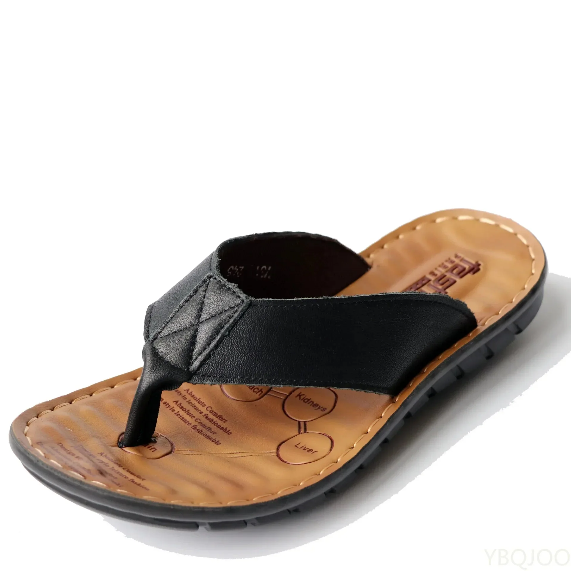Sandales d’Été Homme en Cuir Durable – Tongs Décontractées Confortables - Image 4