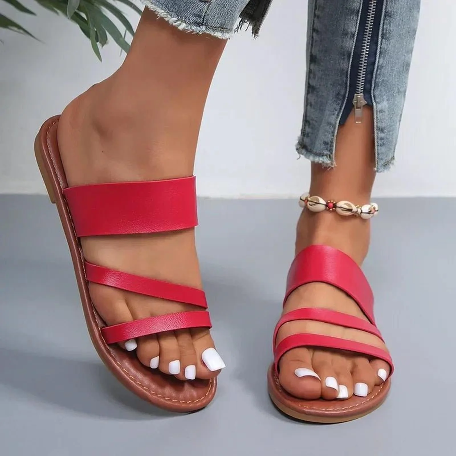 Sandales femme a brides croisees et semelle souple - Confortables et estivales - Image 8