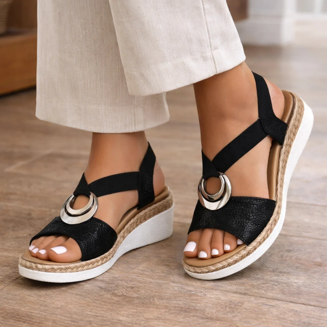 Sandales orthopédiques à brides croisées pour femmes – Soutien, confort et style décontracté pour la marche - Image 3