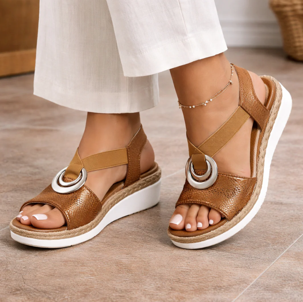 Sandales orthopédiques à brides croisées pour femmes – Soutien, confort et style décontracté pour la marche - Image 5