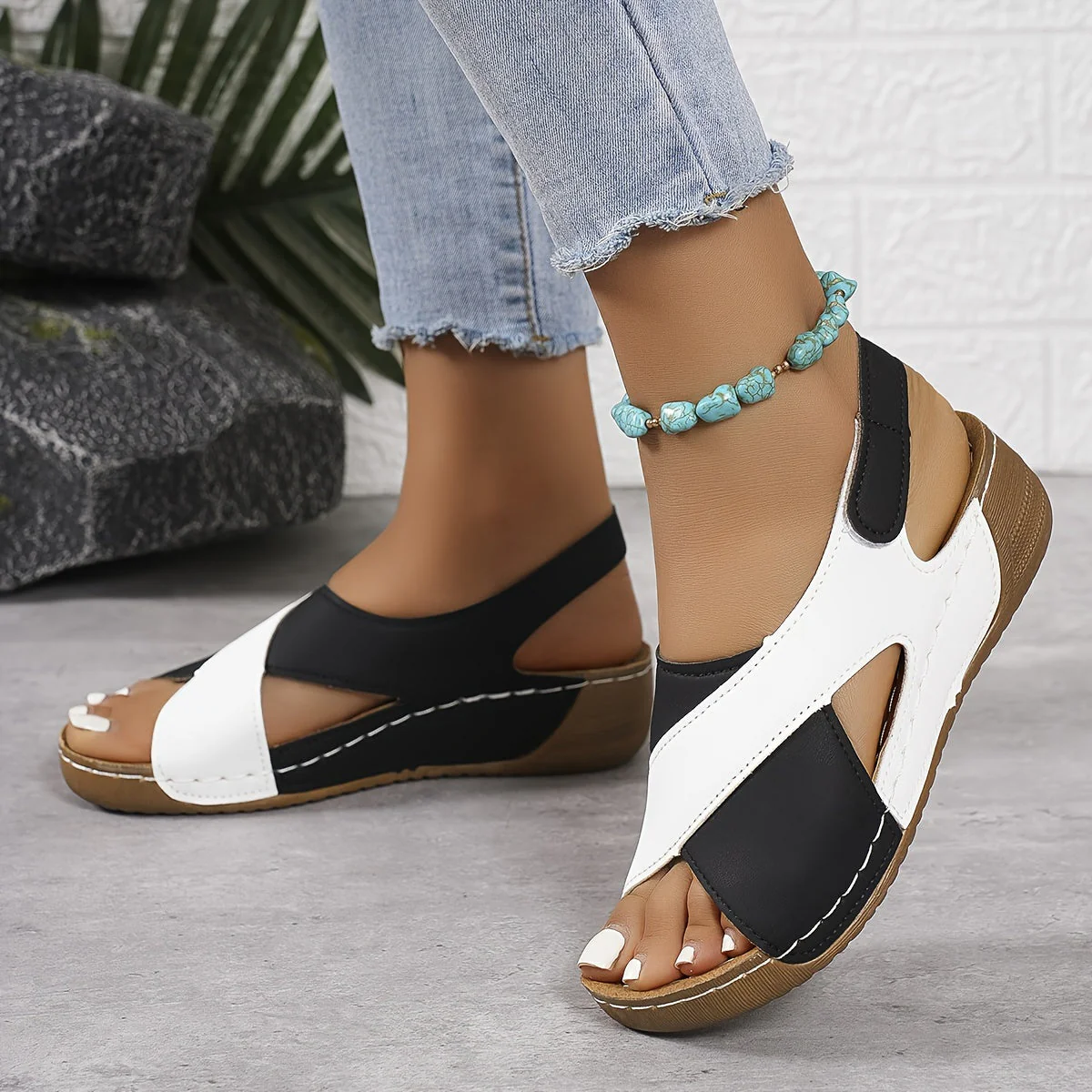 Sandales Plateforme Ouvertes Femme – Chaussures Confort à Semelle Amortie - Image 6